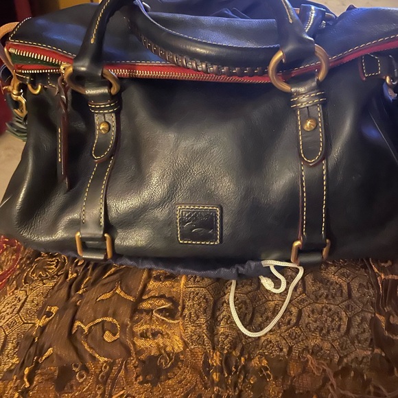 FLORENTINE Dooney & Bourke Navy Satchel - Picture 2 of 5